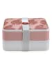 IRIS Isoleer-lunchbox "Bento" lichtroze/wit - (B)19 x (H)11 x (D)10 cm