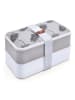 IRIS Isoleer-lunchbox "Bento" grijs/wit - (B)19 x (H)11 x (D)10 cm