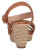 Geox Leder-Keilsandaletten in Hellbraun