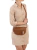 Anna Morellini Leder-Brustbeutel "Berenice" in Hellbraun - (B)25 x (H)14 x (T)1 cm