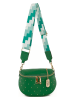 Anna Morellini Leren borstbuidel "Domenica" groen - (B)19 x (H)15 x (D)8 cm