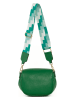 Anna Morellini Skórzana torebka "Domenica" w kolorze zielonym - 19 x 15 x 8 cm