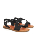 Mia Loé Skórzane sandały w kolorze czarnym