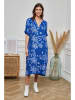 Plume Leinen-Kleid in Blau