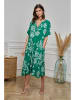 Plume Leinen-Kleid in Grün