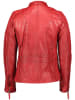 7eleven Skórzana kurtka "Lanova" w kolorze czerwonym