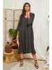 Lin Passion Leinen-Kleid in Anthrazit