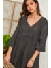 Lin Passion Leinen-Kleid in Anthrazit