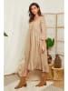 Lin Passion Leinen-Kleid in Taupe