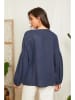 Lin Passion Leinen-Bluse in Dunkelblau