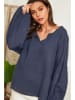Lin Passion Leinen-Bluse in Dunkelblau