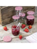 Chefware 6er-Set: Einmachgläser in Transparent/ Rot - 425 ml
