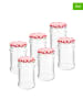 Chefware 6er-Set: Einmachgläser in Transparent/ Rot - 315 ml