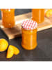 Chefware 6-delige set: inmaakglazen transparant/rood - 315 ml