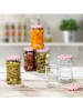 Chefware 6er-Set: Einmachgläser in Transparent/ Rot - 315 ml