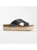 BACKSUN Leder-Pantoletten "Milano" in Anthrazit