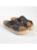BACKSUN Leder-Pantoletten "Milano" in Anthrazit