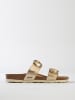 BACKSUN Slippers "Belize" goudkleurig