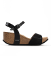 BACKSUN Sandały "Hongkong" w kolorze czarnym na koturnie