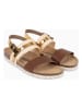 BACKSUN Sandalen "Rafette" in Gold/ Braun