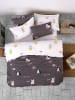 Colorful Cotton Renforcé beddengoedset "Papcik" grijs/wit