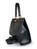 ORE10 Leder-Henkeltasche "Bo" in Schwarz - (B)34 x (H)24 x (T)12 cm