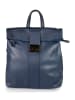 ORE10 Leder-Rucksack "Book" in Dunkelblau - (B)29 x (H)30 x (T)13 cm
