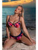 Aquarilla Bikini donkerblauw/roze/meerkleurig