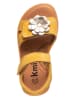 kmins Skórzane sandały w kolorze musztardowym