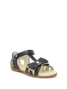 Bartek Skórzane sandały w kolorze granatowo-złotym
