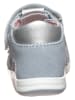 Richter Shoes Leder-Halbsandalen in Grau