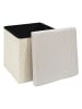 Ethnical Life Aufbewahrungshocker in Beige/ Grau - (B)38 x (H)38 x (T)38 cm