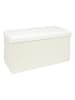 Ethnical Life Aufbewahrungsbank in Beige/ Creme - (B)76 x (H)38 x (T)38 cm
