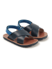 Carrément beau Leder-Sandalen in Dunkelblau