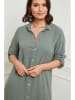 Curvy Lady Leinen-Kleid in Khaki