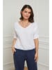 Curvy Lady Leinen-Bluse in Weiß