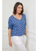 Curvy Lady Linnen blouse blauw