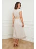 Curvy Lady Linnen jurk beige