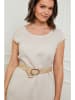 Curvy Lady Leinen-Kleid in Beige