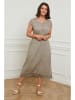 Curvy Lady Leinen-Kleid in Taupe