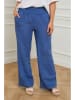 Curvy Lady Leinen-Hose "Valencia" in Blau