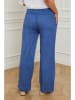 Curvy Lady Linnen broek "Valencia" blauw