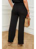 Curvy Lady Leinen-Hose "Valencia" in Schwarz