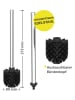 Schütte Toiletborstelhouder zewart - (H)37,7 x Ø 13 cm