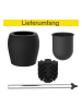 Schütte Toiletborstelhouder zewart - (H)37,7 x Ø 13 cm