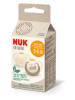 NUK 2er-Set: Schnuller "NUK for Nature" in Beige/ Hellbraun - 2x 2 Stück