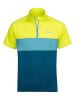 Trollkids Koszulka kolarska "Trondheim" w kolorze niebiesko-żółtym