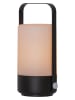 STAR Trading Lampion LED "Flame Lantern" w kolorze czarnym - wys. 19 cm