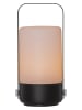 STAR Trading Lampion LED "Flame Lantern" w kolorze czarnym - wys. 19 cm