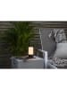 STAR Trading Lampion LED "Flame Lantern" w kolorze czarnym - wys. 19 cm